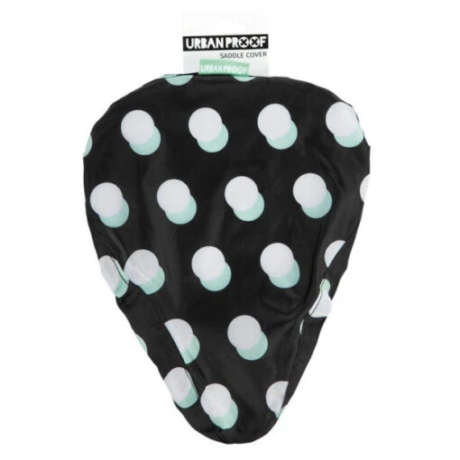Couvre-selle Universel Urban Proof - Noir / Ronds Blancs -Vélo Soldes couvre selle universel urban proof noir ronds blancs