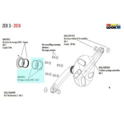 Kit Bagues Droites Pédalier Look ZED 3 - 00012826